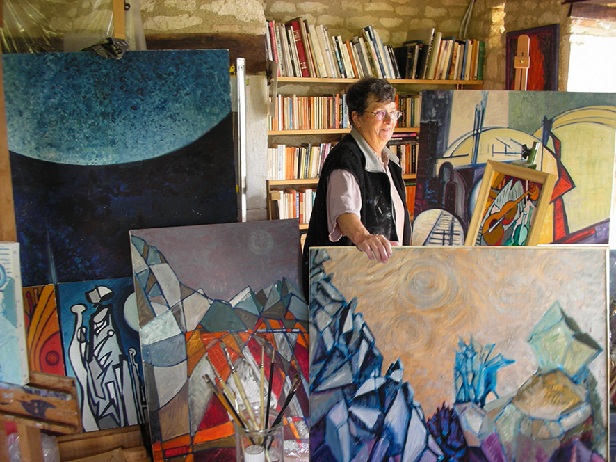 Barbara Fenton dans son atelier de Pechpeyroux commune de cézac 46170