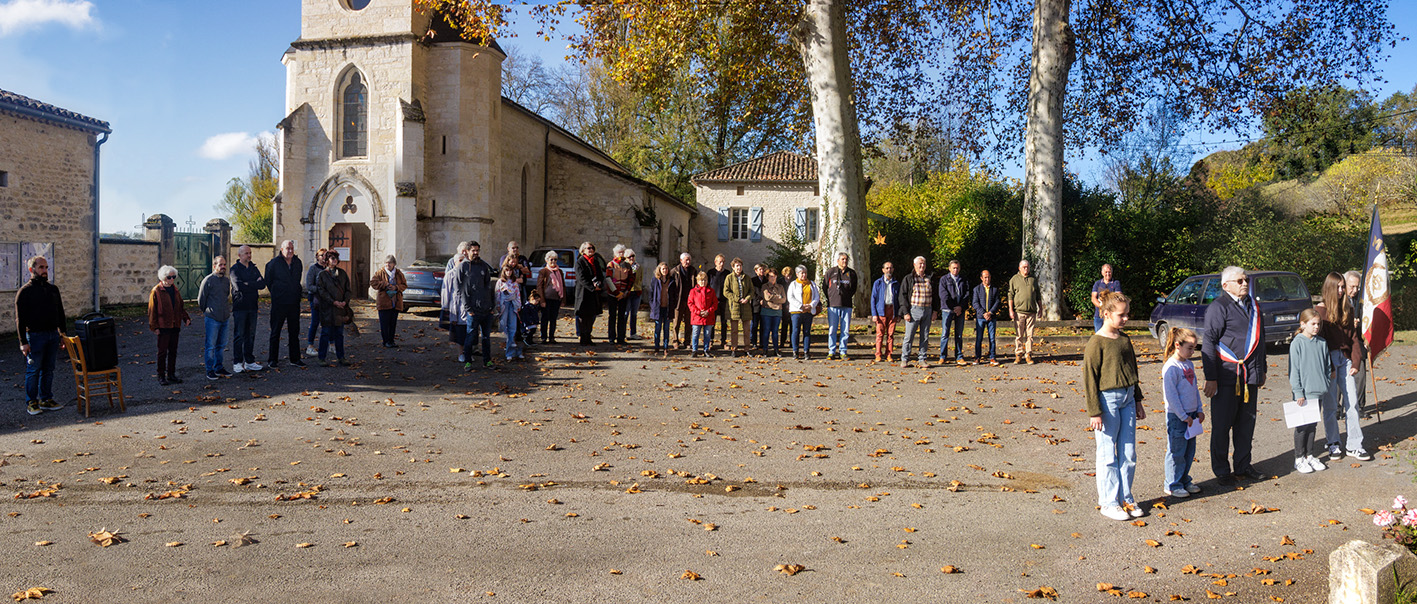 Monsieur Maurice Roussillon, Maire de Cézac, Cérémonie au monument aux Morts. 11 novembre 2024