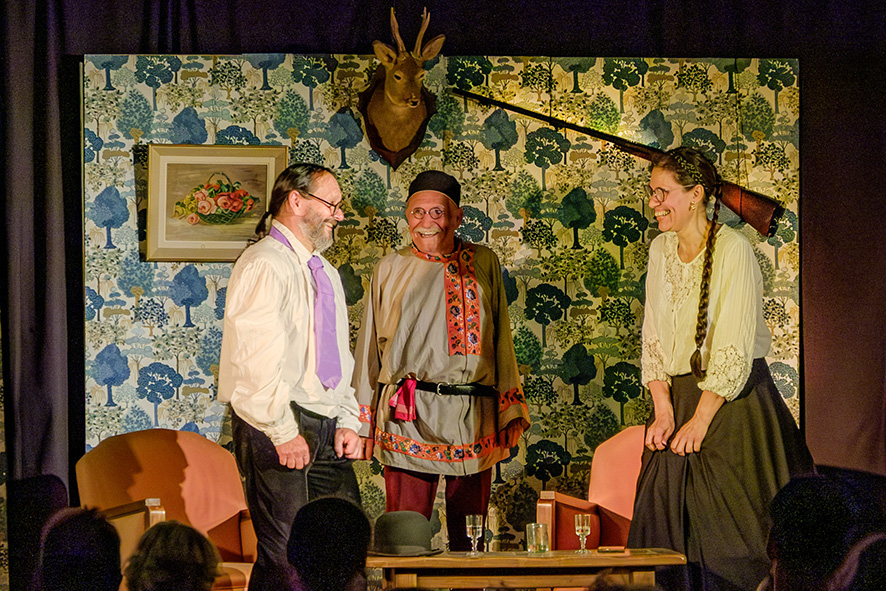 Jean-Paul Micouleau, Patrice Valy et Françoise Linas--Théâtre, "une demande en mariage" d'Anton Tchékov. Cézac en Quercy-46170- Le 26 juillet 2024 à 21 heures.